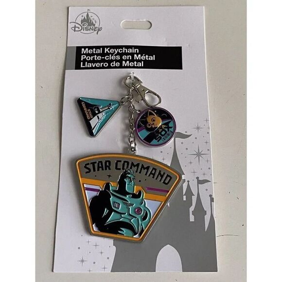 Disney Parks Buzz Lightyear Space Ranger Star Command Keychain Purse Charm NEW - Picture 1 of 9